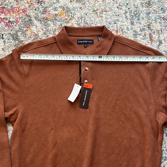 NWT Mens Large Siegfried Saddle Burnt Orange Pullover Jacket Sweatshirt - Picture 5 of 9
